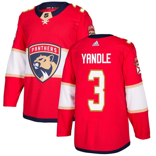 Adidas Men Florida Panthers #3 Keith Yandle Red Home Authentic Stitched NHL Jersey->florida panthers->NHL Jersey